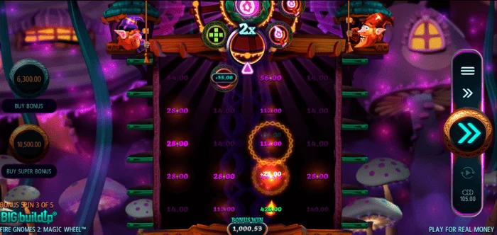 Fire Gnomes 2 Magic Wheel - Free Spins grid na may aktibong roles