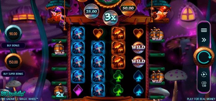 Fire Gnomes 2 Magic Wheel - pangunahing screen ng laro